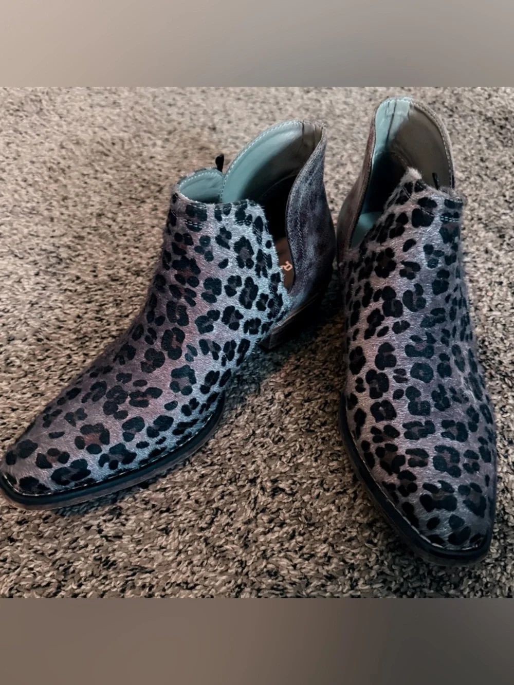 ROPER Leopard Print Ankle Bootie in Grey and Brown - Picture 5 of 12